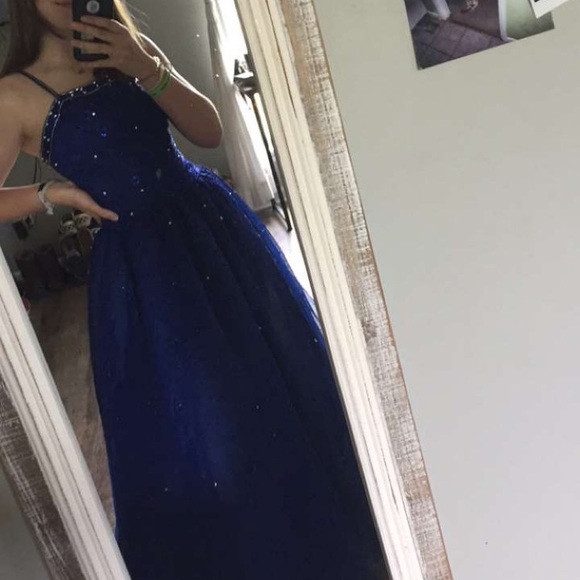 Blue Tiffany Design Prom dress. - Picture 1 of 8